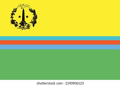 Einfache Flagge von Saint Martin. Korrigierte Größe, Proportion, Farben