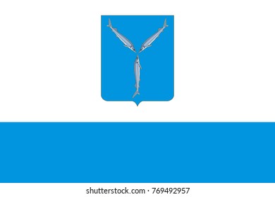 Simple flag of Saratov city. Correct size, proportion, colors