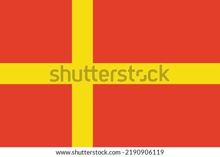 Simple flag of Scania. Correct size, proportion, colors