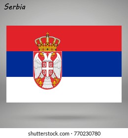 simple flag of Serbia isolated on white background