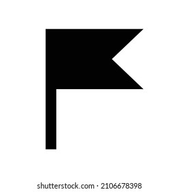 Simple flag silhouette icon. Vector.
