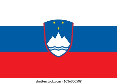Simple flag of Slovenia