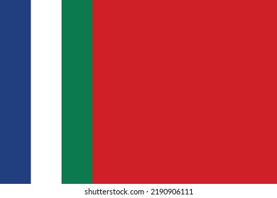 Bandera simple del sur de Maluku. Tamaño correcto, proporción, colores
