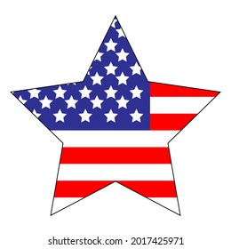 simple flag star design vector illustration, memorial day, remember and honor, appreciation of service, independence together. icon.