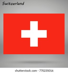 simple flag of Switzerland isolated on white background