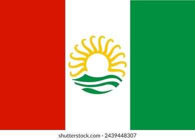 Simple flag of Talysh. Correct size, proportion, colors
