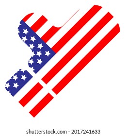 simple flag thumbs hand design vector illustration, commemoration day, remember and honor, appreciation for services, independence together. icon.