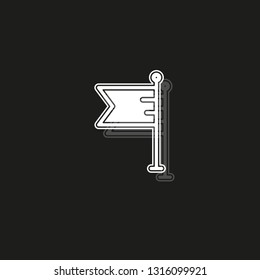 Simple Flag Vector Icon