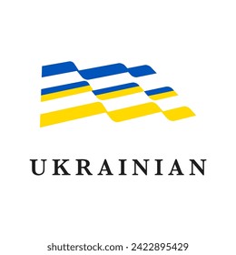 Simple Flag vector of Ukraine on white background