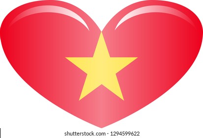 Simple flag of Vietnam, Vietnamese Flag. Correct size, proportion, colors