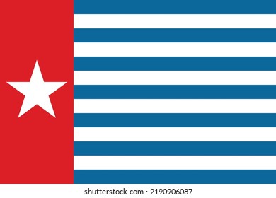 Simple flag of West Papua. Correct size, proportion, colors