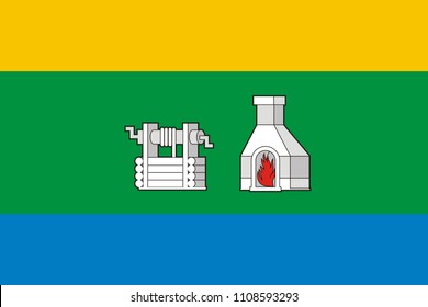 Simple flag of Yekaterinburg. Correct size, proportion, colors