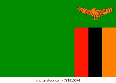 Simple flag of Zambia. Correct size, proportion, colors