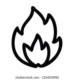 Simple Flame Icon Symbol Stock Vector (Royalty Free) 1314010982 ...