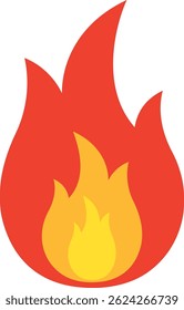 Simple flame illustration, flame vector illustration