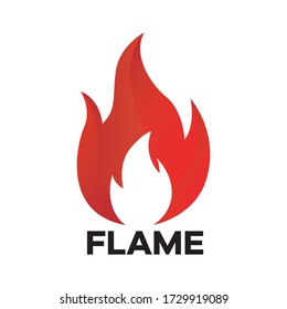 Simple Flame Logo Vector Illustration Stock Vector (Royalty Free ...