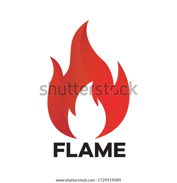 Simple Flame Logo Vector Illustration Stock Vector (Royalty Free ...