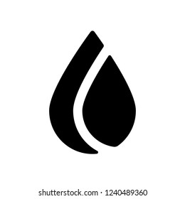 Simple flame. Nature icon. Black icon on white background