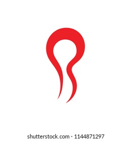 simple flame up symbol vector