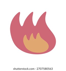 Einfache Flamme, Vektorgrafik.