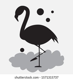 Simple flamenco silhouette design in black color