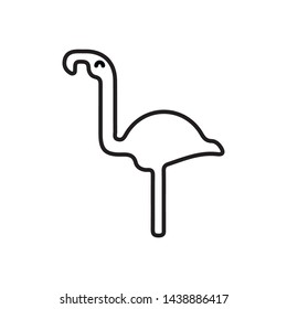 Simple flamingo line icon. Stroke pictogram. Vector illustration isolated on a white background. Premium quality symbols. Vector sign for mobile app and web sites