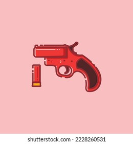 Simple Flare Gun.simple and cute design, combined with cheerful colors. suitable for logo, tshirt, sticker etc