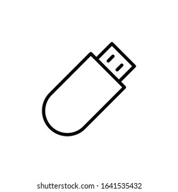 Simple flash drive line icon. Stroke pictogram. Vector illustration isolated on a white background. Premium quality symbol. Vector sign for mobile app and web sites.