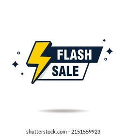 simple flash sale sign template vector