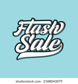 Simple Flash Sale typography art promotion text vector