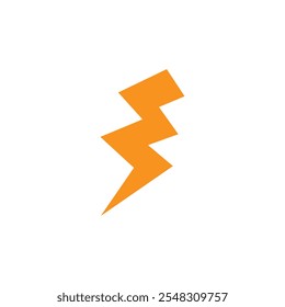 Simple flash thunderbolt vector logo design