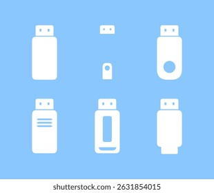 design de coleção de ícones de flashdisk simples