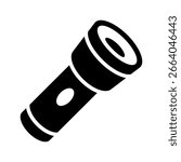 Simple flashlight icon isolated on white background.