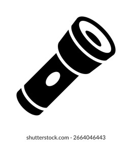 Simple flashlight icon isolated on white background.