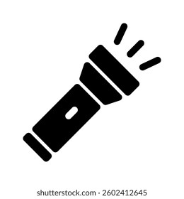 Simple flashlight icon on white background.