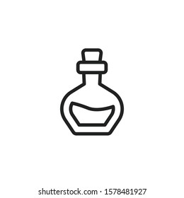 Simple flask line icon. Stroke pictogram. Vector illustration isolated on a white background. Premium quality symbol. Vector sign for mobile app and web sites.