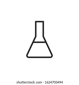 Simple flask line icon. Stroke pictogram. Vector illustration isolated on a white background. Premium quality symbol. Vector sign for mobile app and web sites.