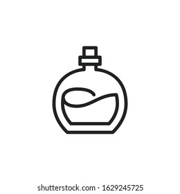 Simple flask line icon. Stroke pictogram. Vector illustration isolated on a white background. Premium quality symbol. Vector sign for mobile app and web sites.