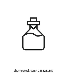 Icono de línea de frasco simple. Pictograma de trazo. Ilustración vectorial aislada en un fondo blanco. Símbolo de calidad superior. Signo de vector para aplicaciones móviles y sitios web.