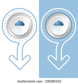 Simple flat abstract arrow and forecast symbol