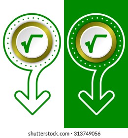 Simple flat abstract arrow and radix symbol