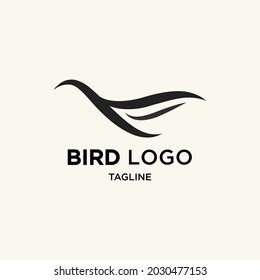diseño simple plano abstracto ilustración de diseño volador logotipo de pájaro