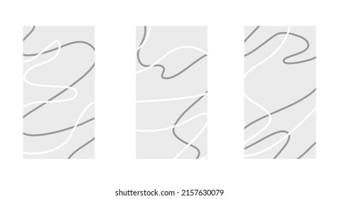 Simple flat abstract line brochure template