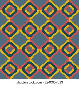 Simple flat abstract ornament will decorate any surface or thing and make it attractive. Seamless pattern for prints, textile, web, advertising and any design projects.