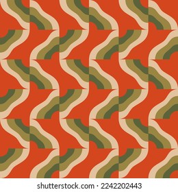Simple flat abstract ornament will decorate any surface or thing and make it attractive. Seamless pattern for prints, textile, web, advertising and any design projects.