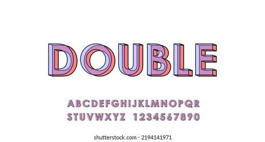 simple and flat alphabet font. beautiful modern typography. vector eps