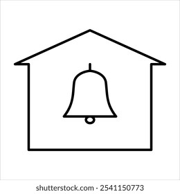 Einfaches Alarm-Symbol für eine Wohnung