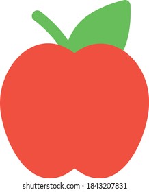Simple Flat Apple Icon Illustration 