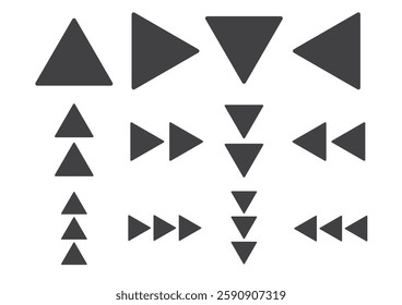 Simple and Flat Arrow Illustration Set