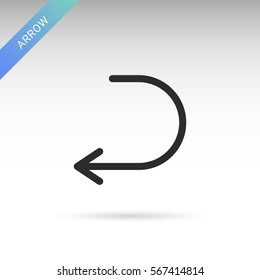 Simple flat arrow vector icon